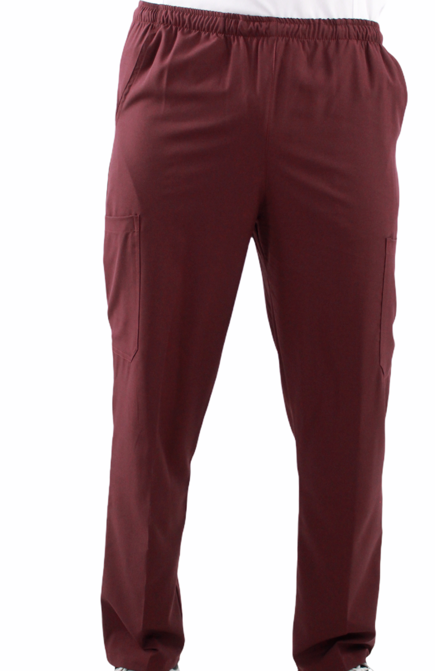 Pijama Quirúrgica Hombre Vino Cuello Gris