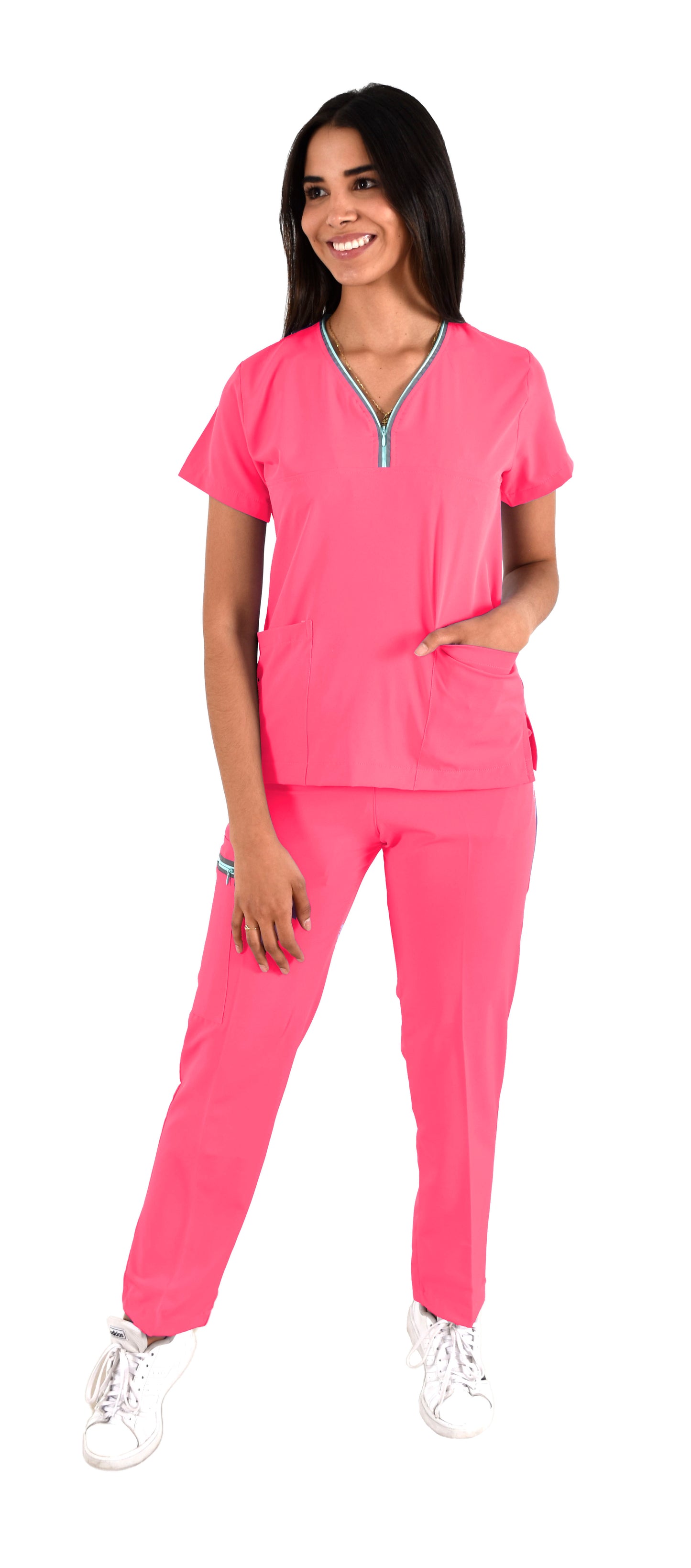 Pijama Quirúrgica Dama Alexa Rosa Neon