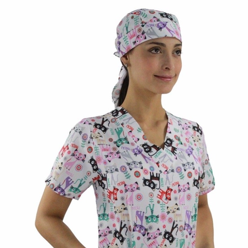 Gorro Médico Quirúrgico Dama de Gatos