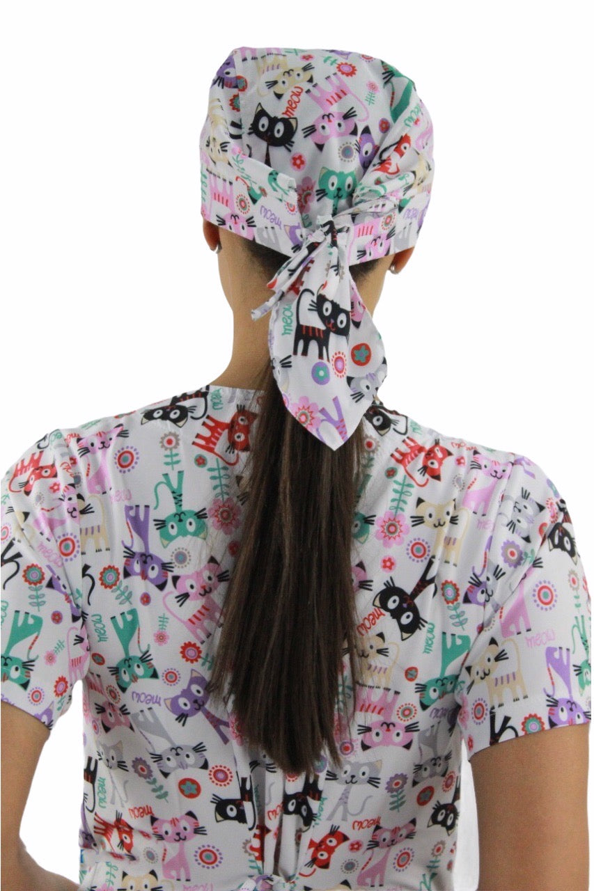 Gorro Médico Quirúrgico Dama de Gatos