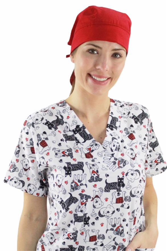 Gorro Médico Quirúrgico Dama Rojo