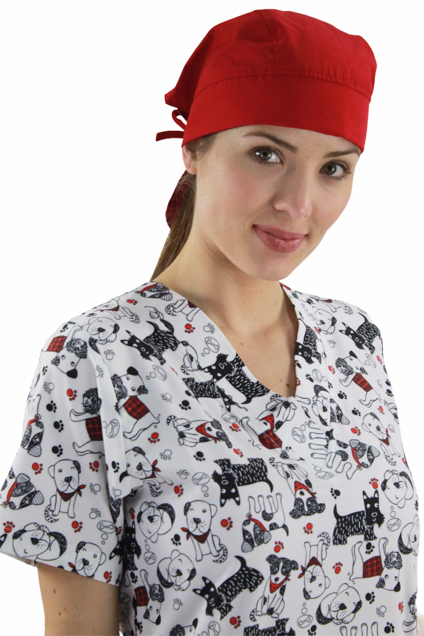 Gorro Médico Quirúrgico Dama Rojo