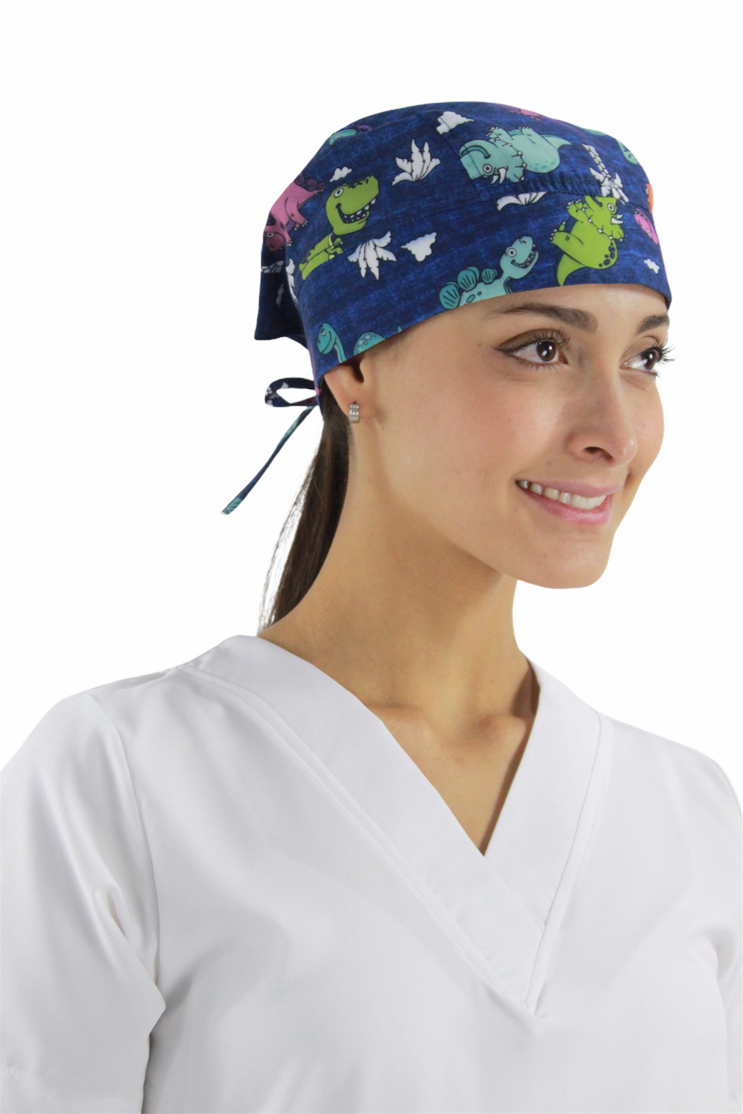 Gorro Médico Quirúrgico Dama Dinosaurios