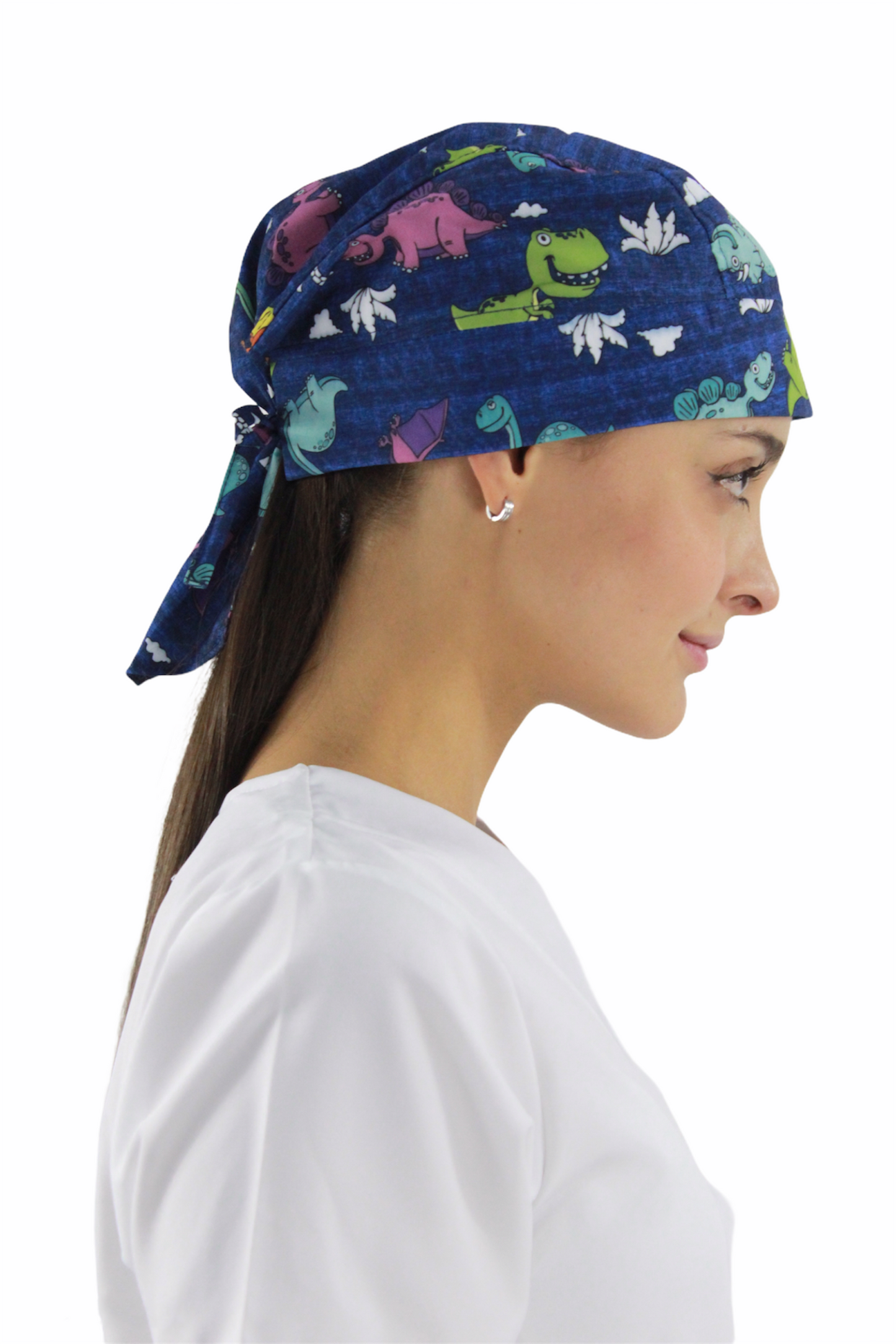 Gorro Médico Quirúrgico Dama Dinosaurios