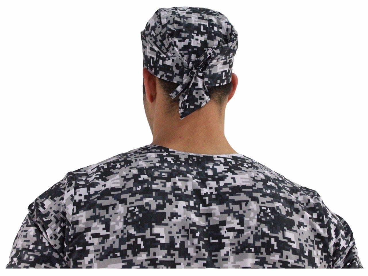 Gorro Médico Quirúrgico Hombre Print Camuflaje Negro Pixel