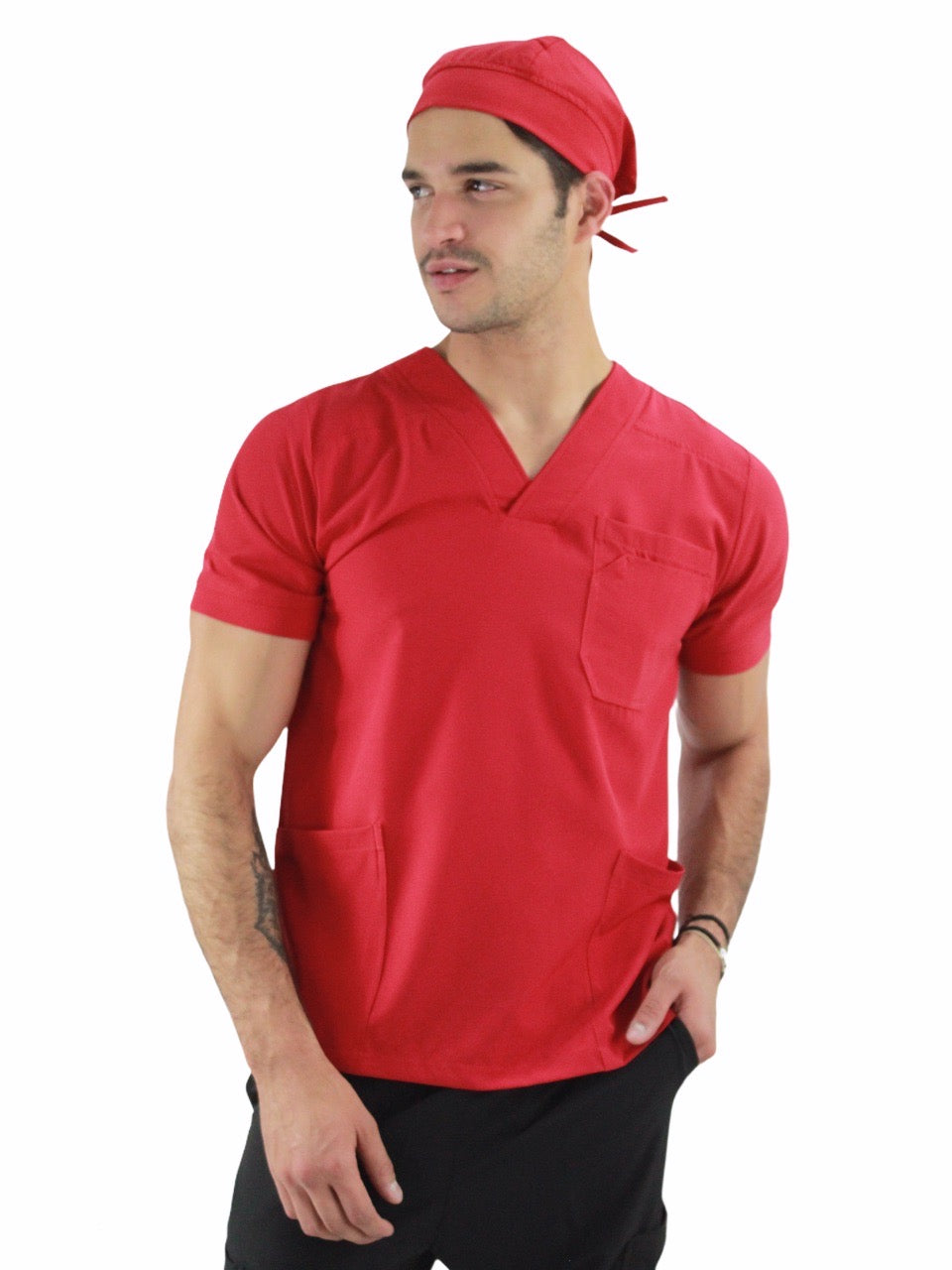 Gorro Médico Quirúrgico Hombre Rojo