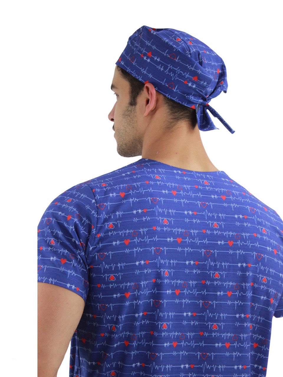 Gorro Médico Quirúrgico Hombre Print Electrocardiograma