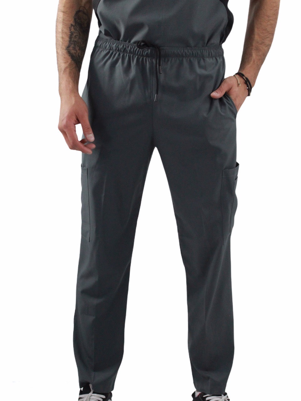 Pijama Quirúrgica Hombre Oxford Lateral Negro