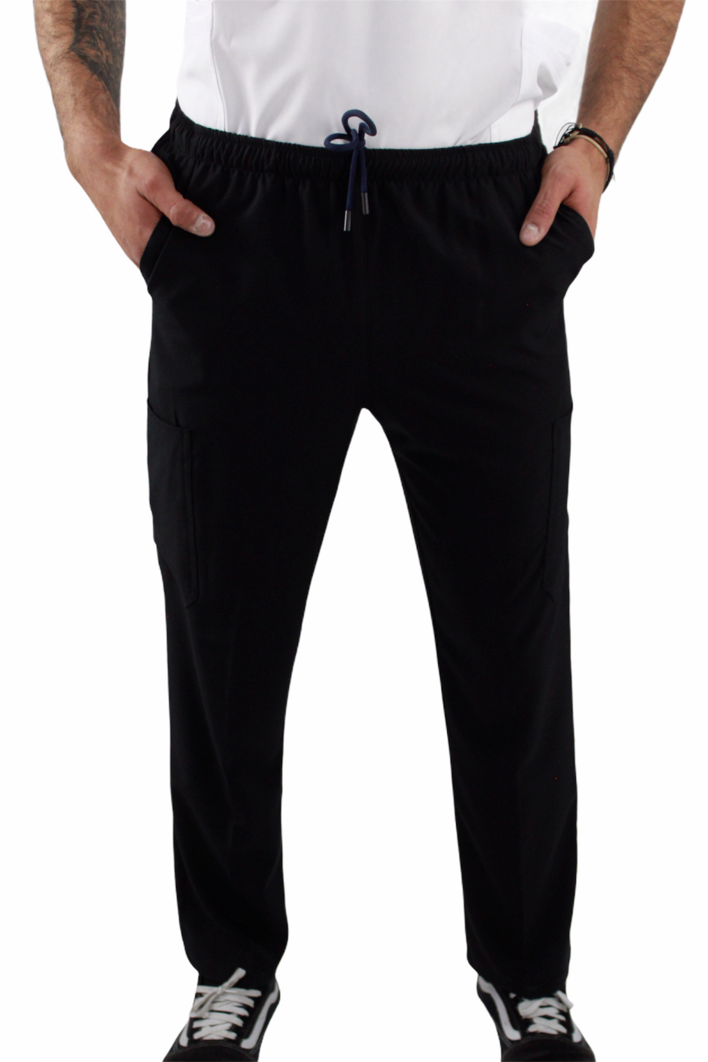 Pijama Quirúrgica Hombre Vino Lateral Negro