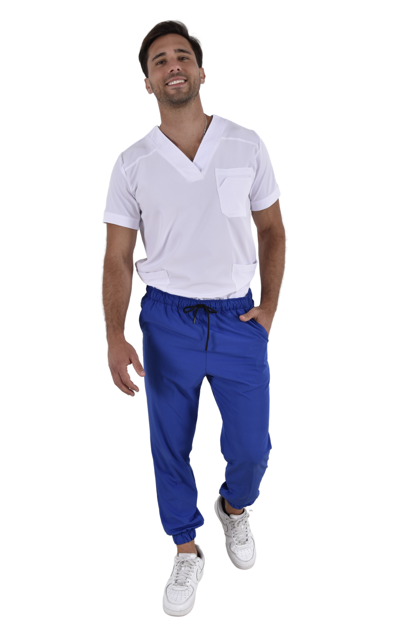 Pantalón Quirúrgico Hombre Tipo Jogger Azul Rey