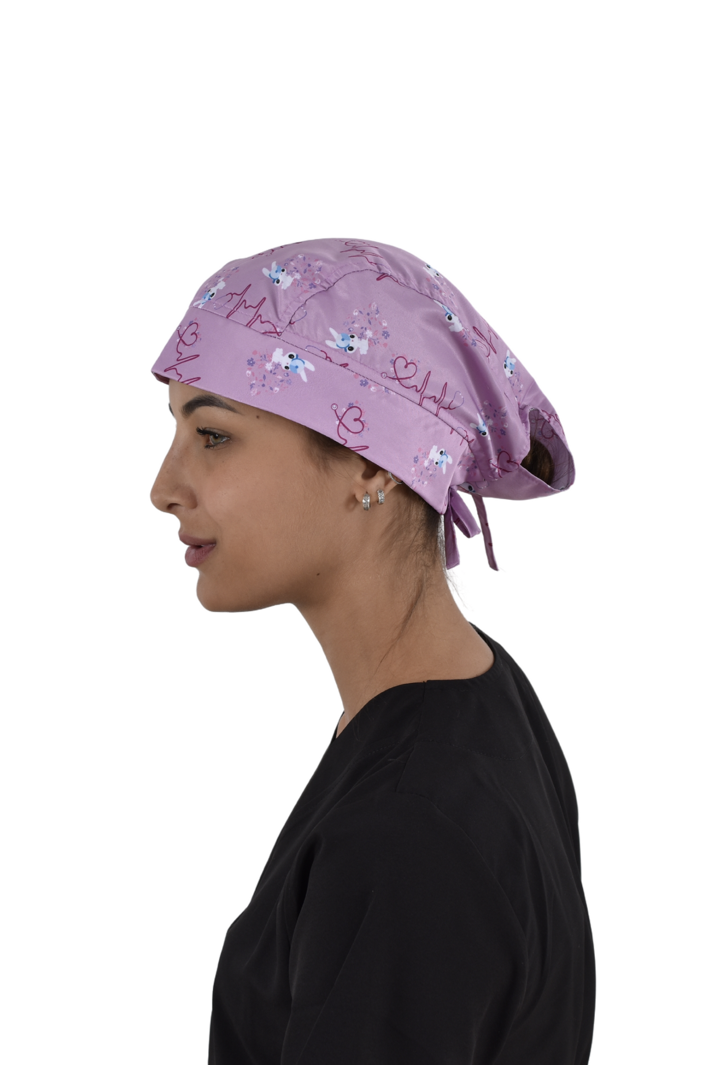 Gorro Médico Quirúrgico Dama Rosa con Conejo