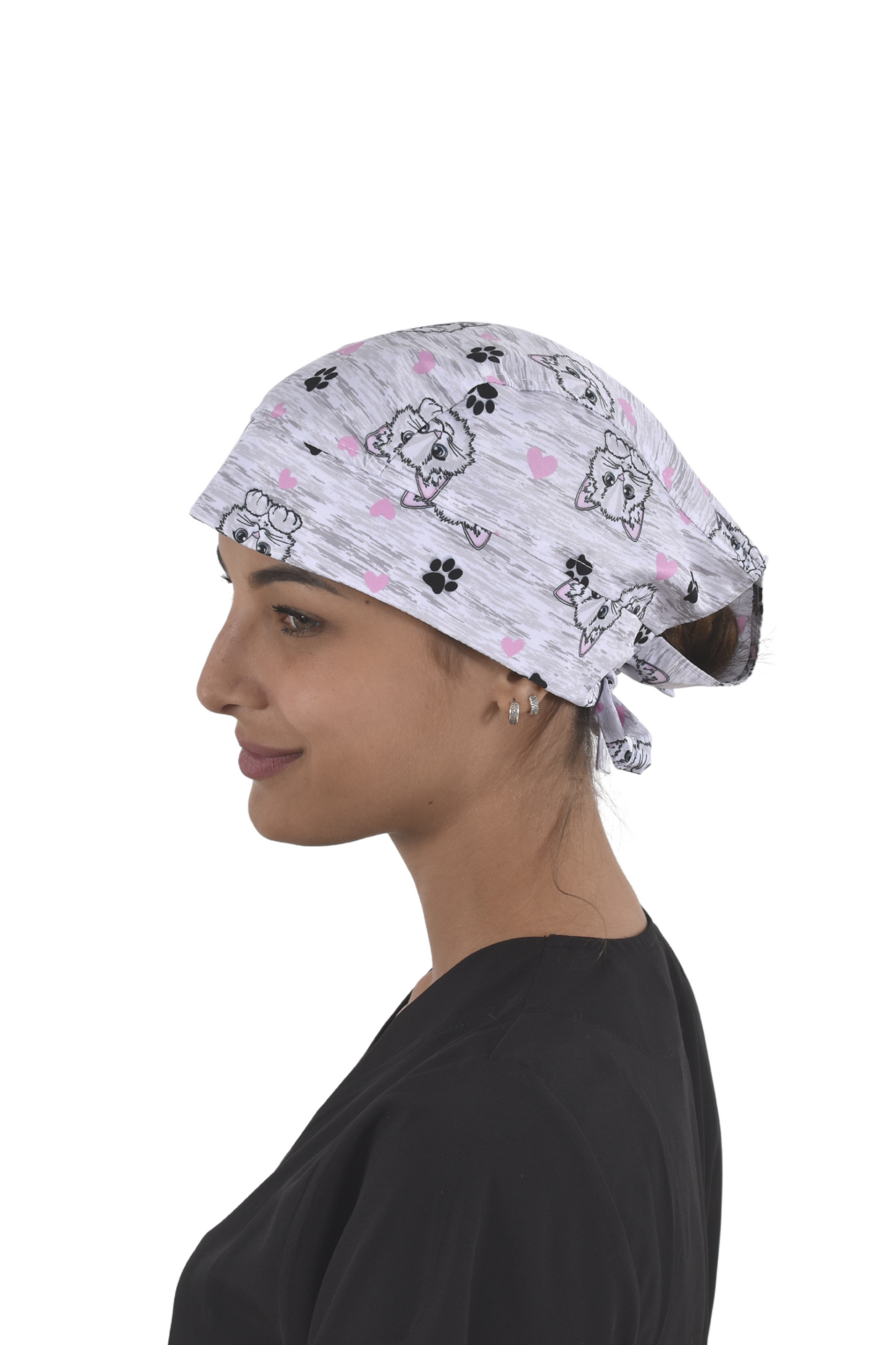 Gorro Médico Quirúrgico Dama Jaspe con Gatos