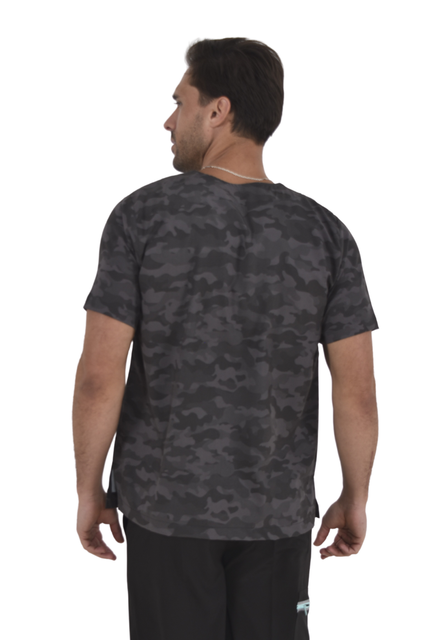 Filipina Quirúrgica Hombre Print Camuflaje Gris