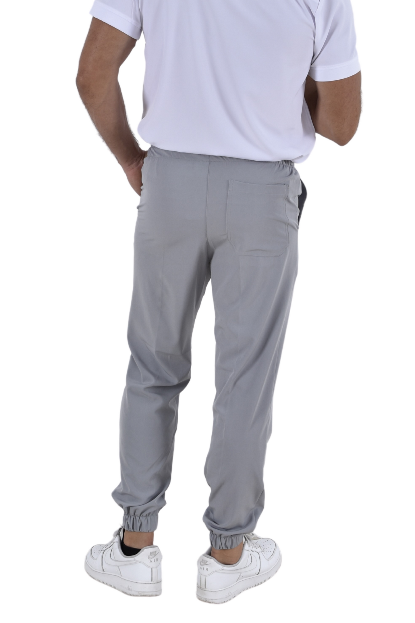 Pantalón Quirúrgico Hombre Tipo Jogger Gris Perla