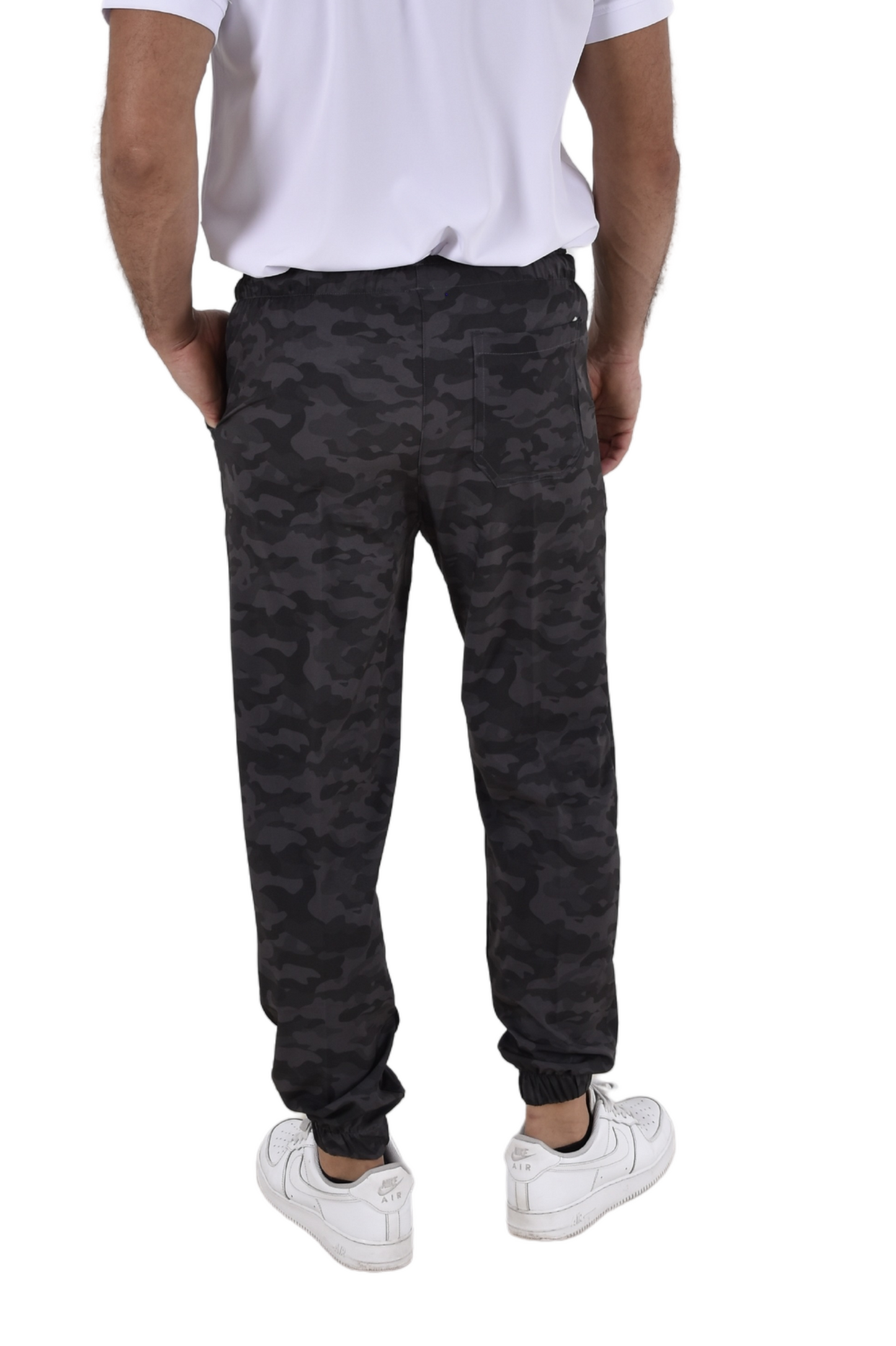 Pantalón Quirúrgico Hombre Tipo Jogger Camuflaje Gris