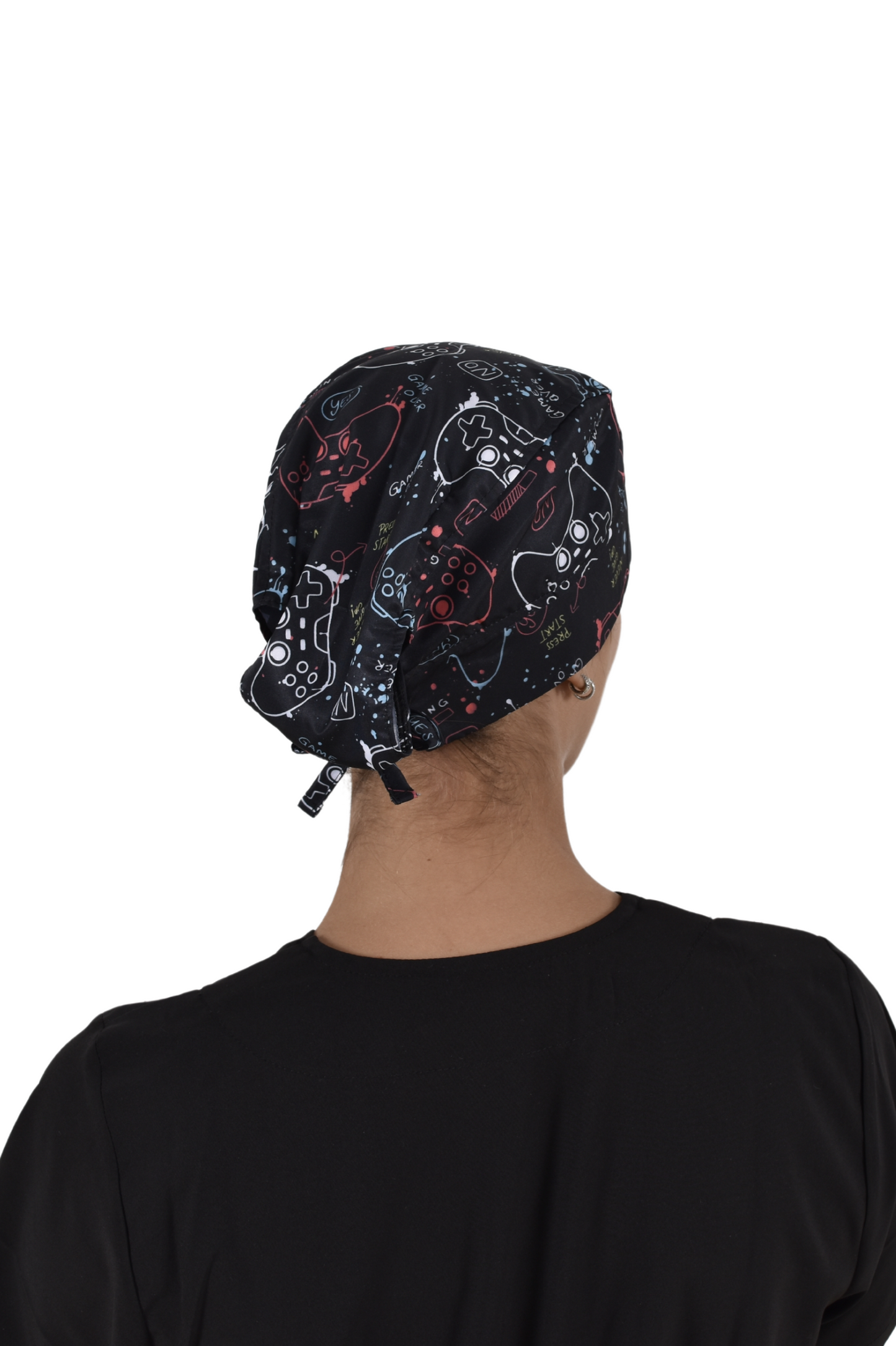 Gorro Médico Quirúrgico Dama Negro Gamer