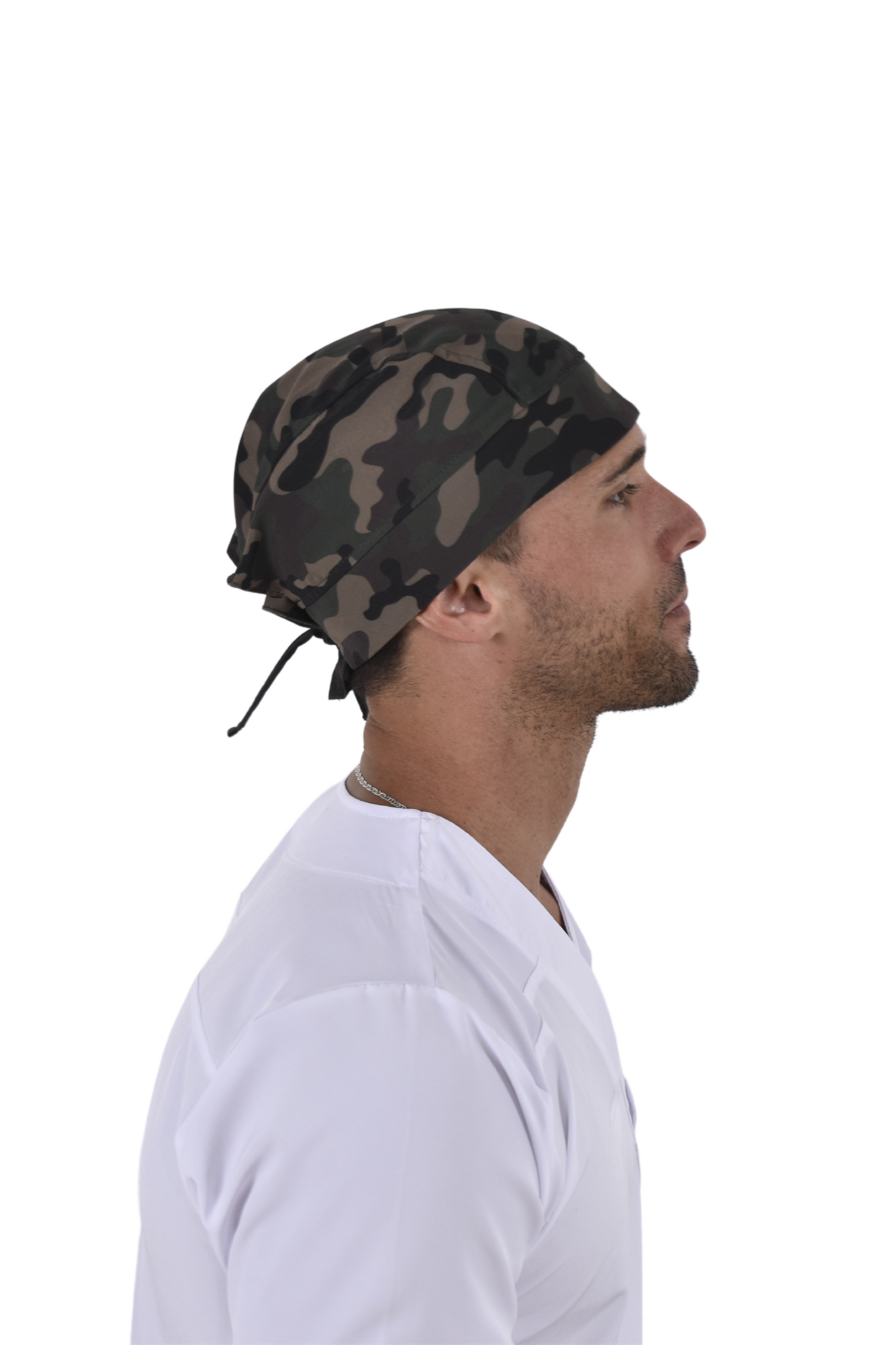 Gorro Médico Quirúrgico De Hombre Print Camuflaje Verde