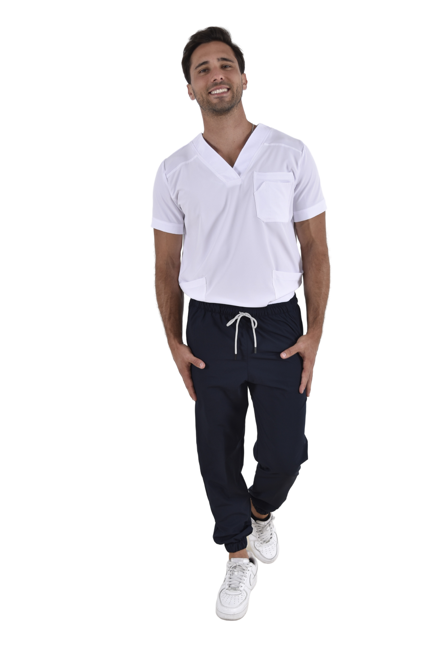 Pantalón Quirúrgico Hombre Tipo Jogger Negro