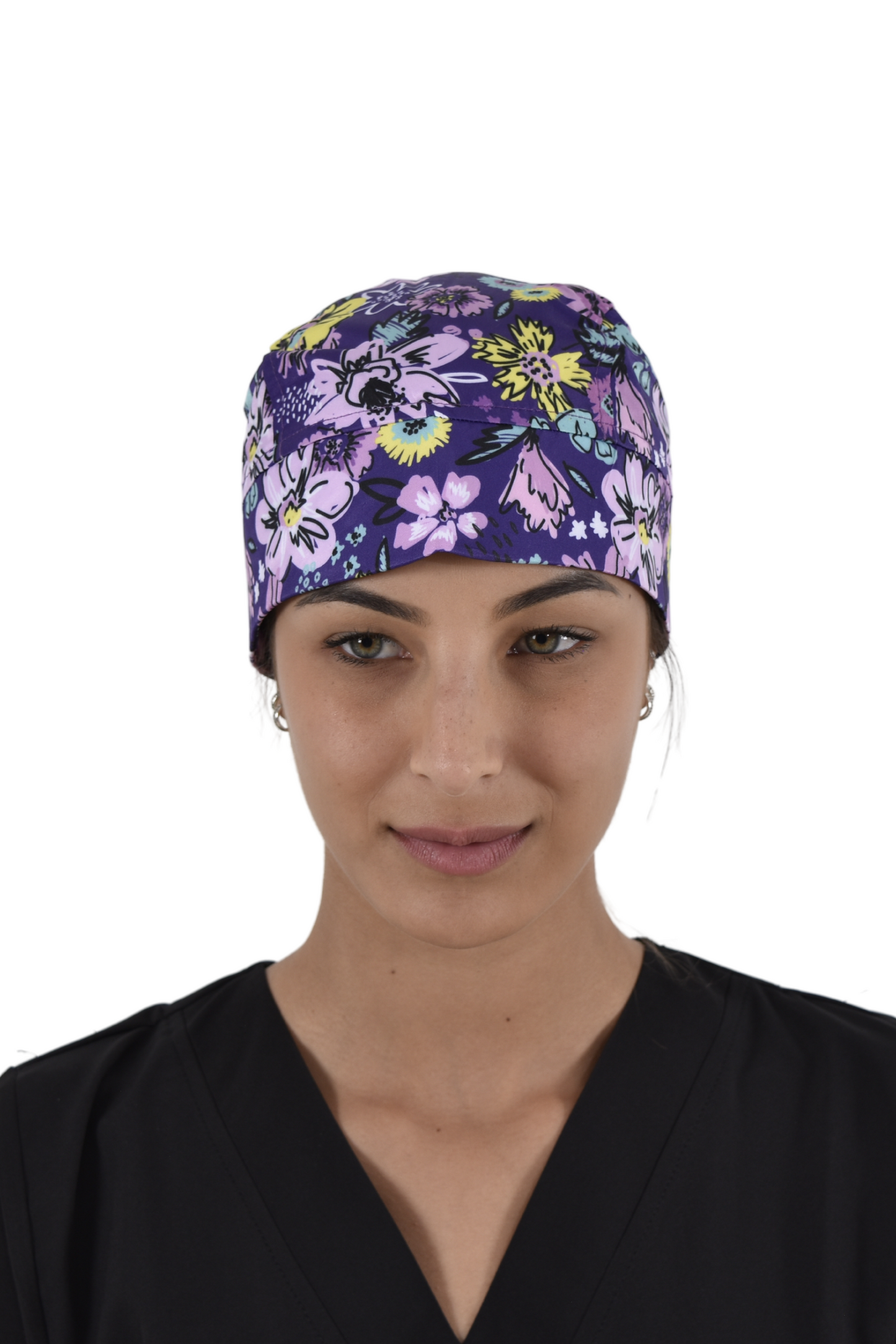 Gorro Médico Quirúrgico Dama Flores Amarillas