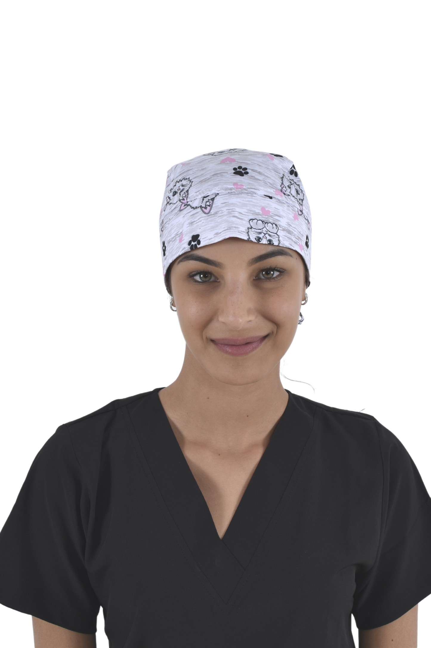 Gorro Médico Quirúrgico Dama Jaspe con Gatos