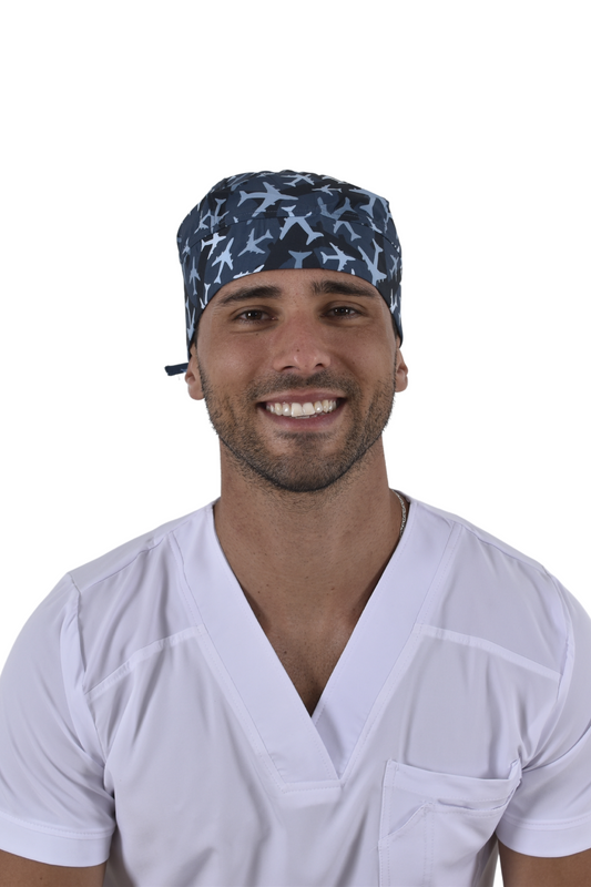 Gorro Médico Quirúrgico De Hombre Print Aviones