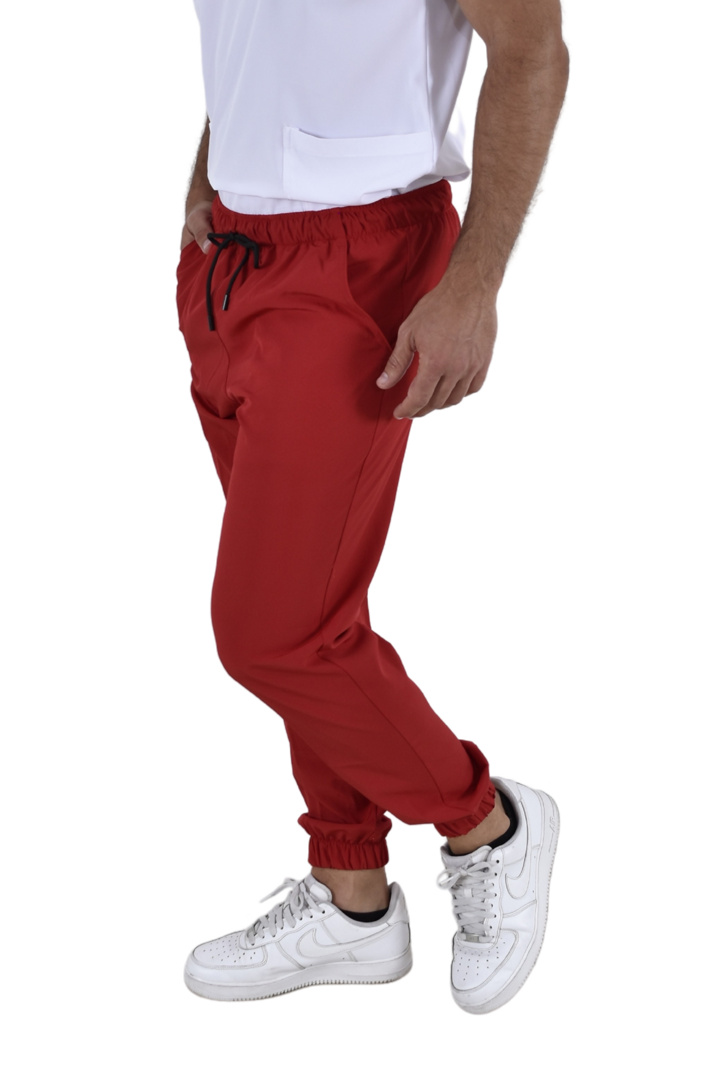 Pantalón Quirúrgico Hombre Tipo Jogger Rojo