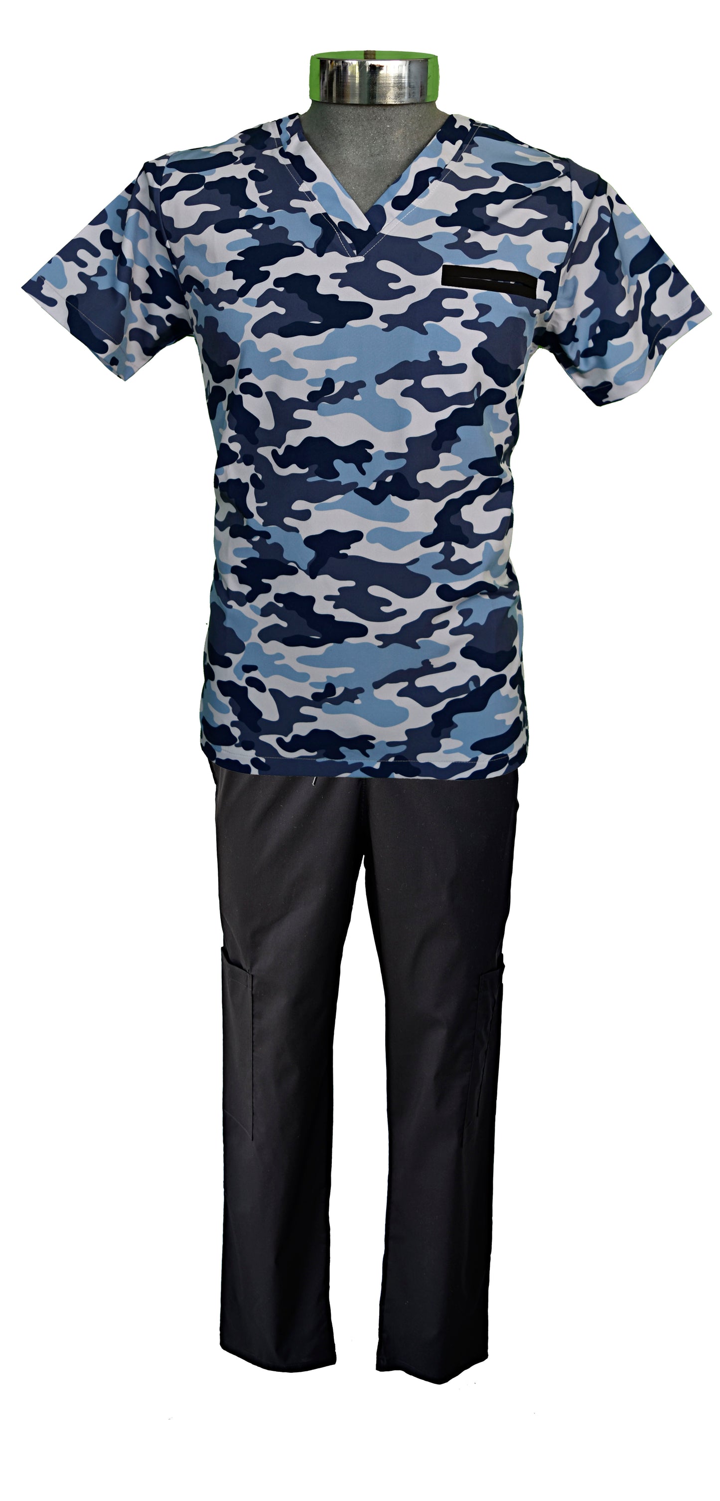 Pijama Quirúrgica Hombre Print Camuflaje Azul