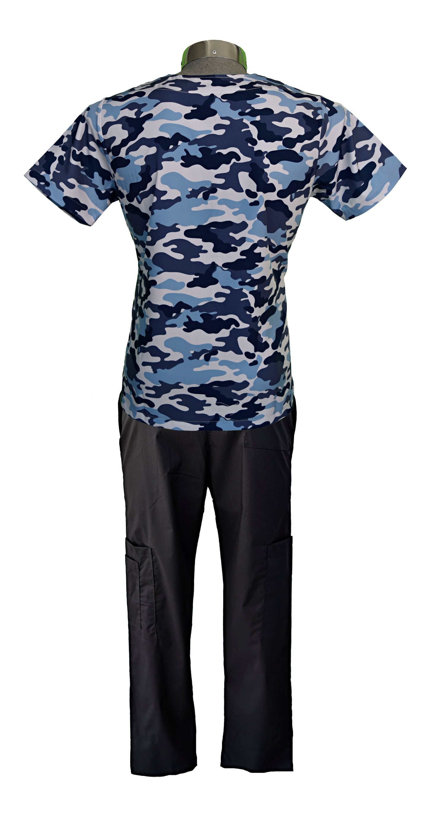 Pijama Quirúrgica Hombre Print Camuflaje Azul