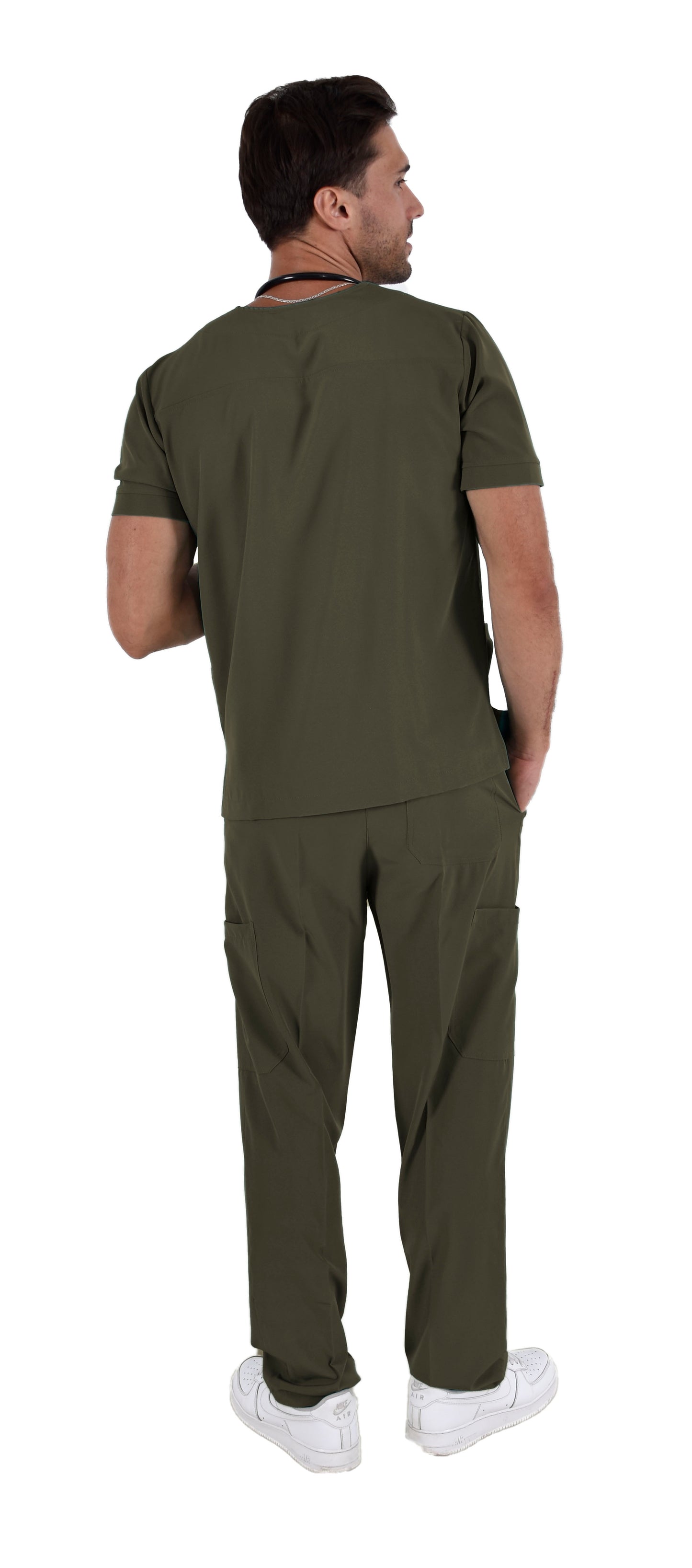 Pijama Quirúrgica Hombre Boston Verde Militar