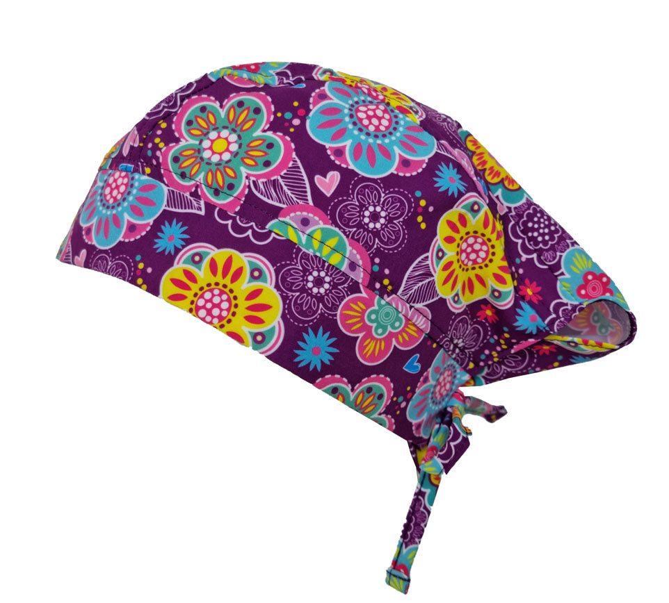 Gorro Médico Quirúrgico Dama Bugambilia de Flores