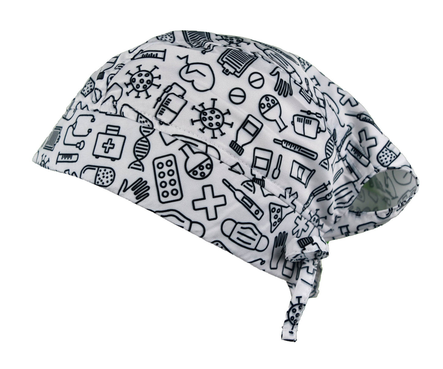 Gorro Médico Quirúrgico Dama Iconos Médicos