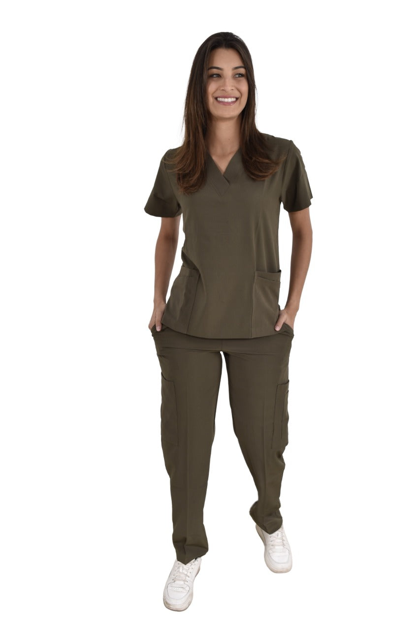 Pijama Quirúrgica Dama Tania Verde Militar