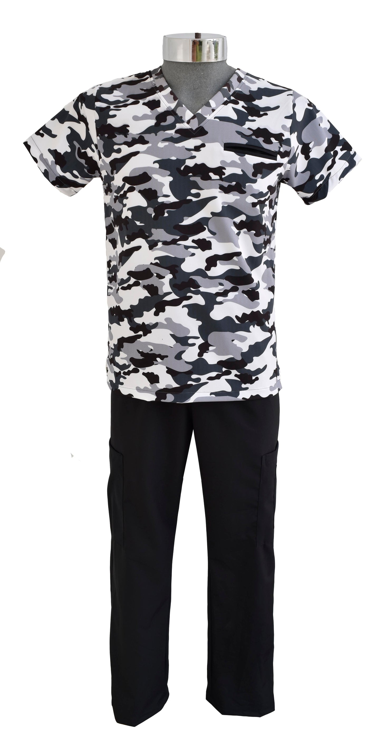 Pijama Quirúrgica Hombre Print Camuflaje Negro