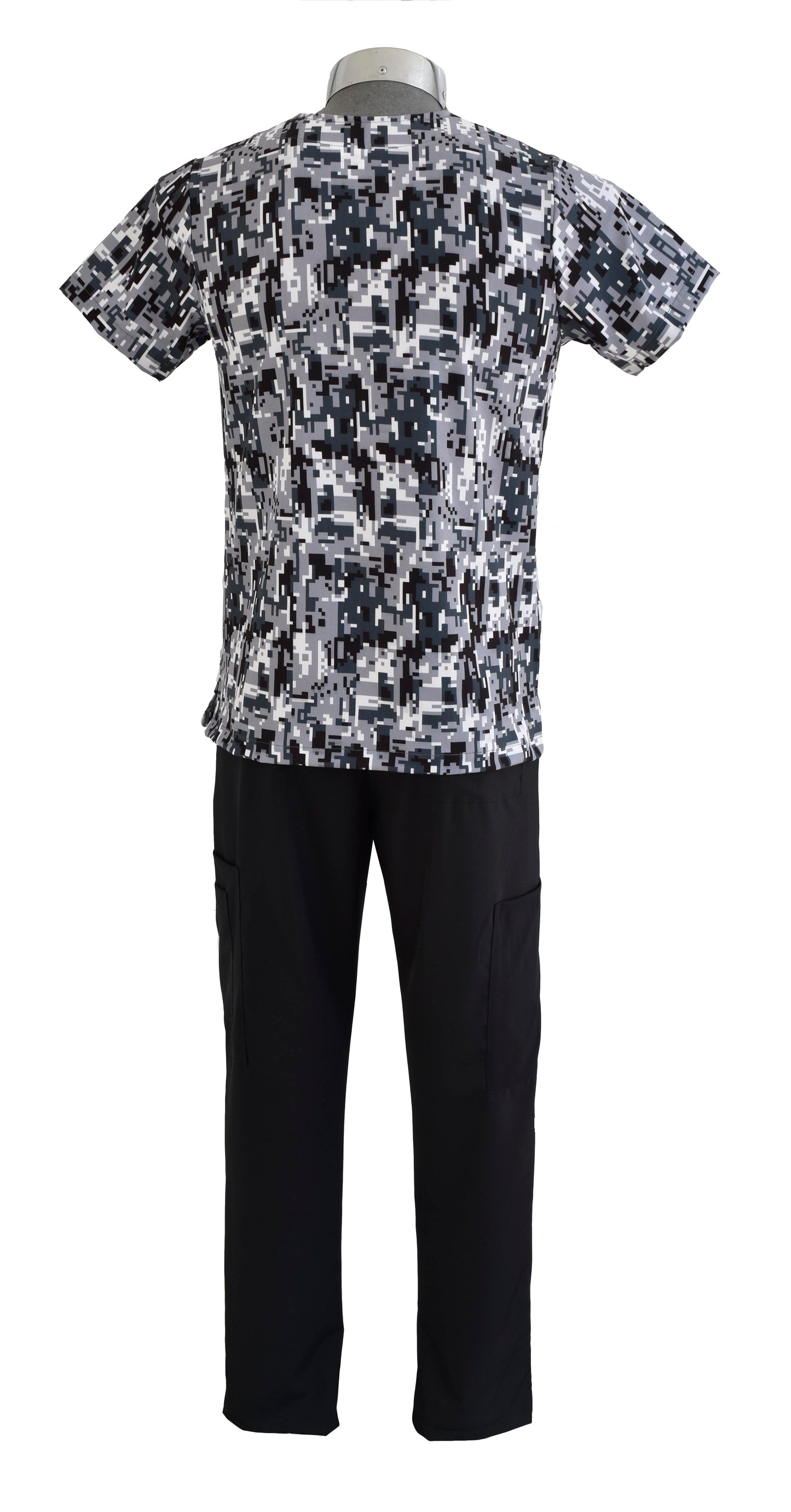 Pijama Quirúrgica Hombre Print Camuflaje Negro Pixel