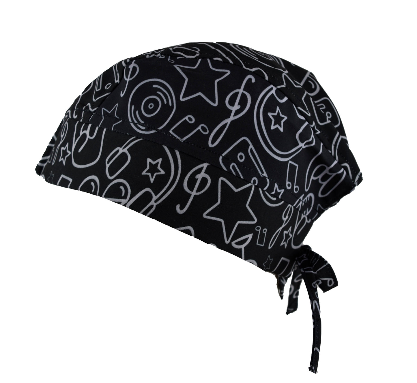 Gorro Médico Quirúrgico Dama Negro Rock