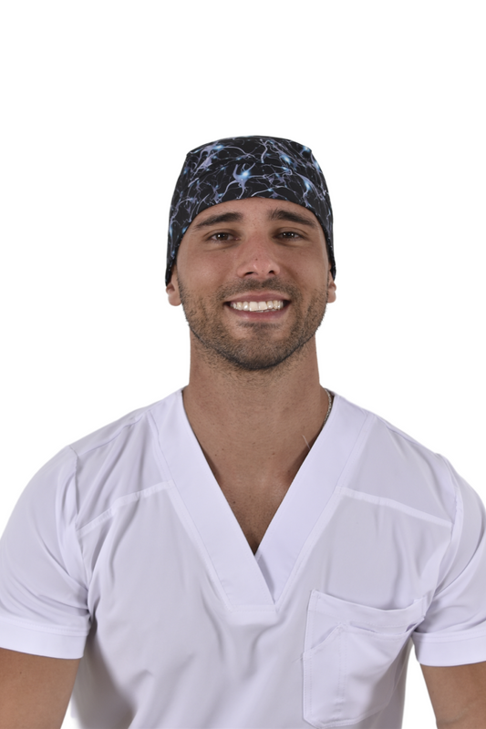 Gorro Médico De Hombre Print Neuronas