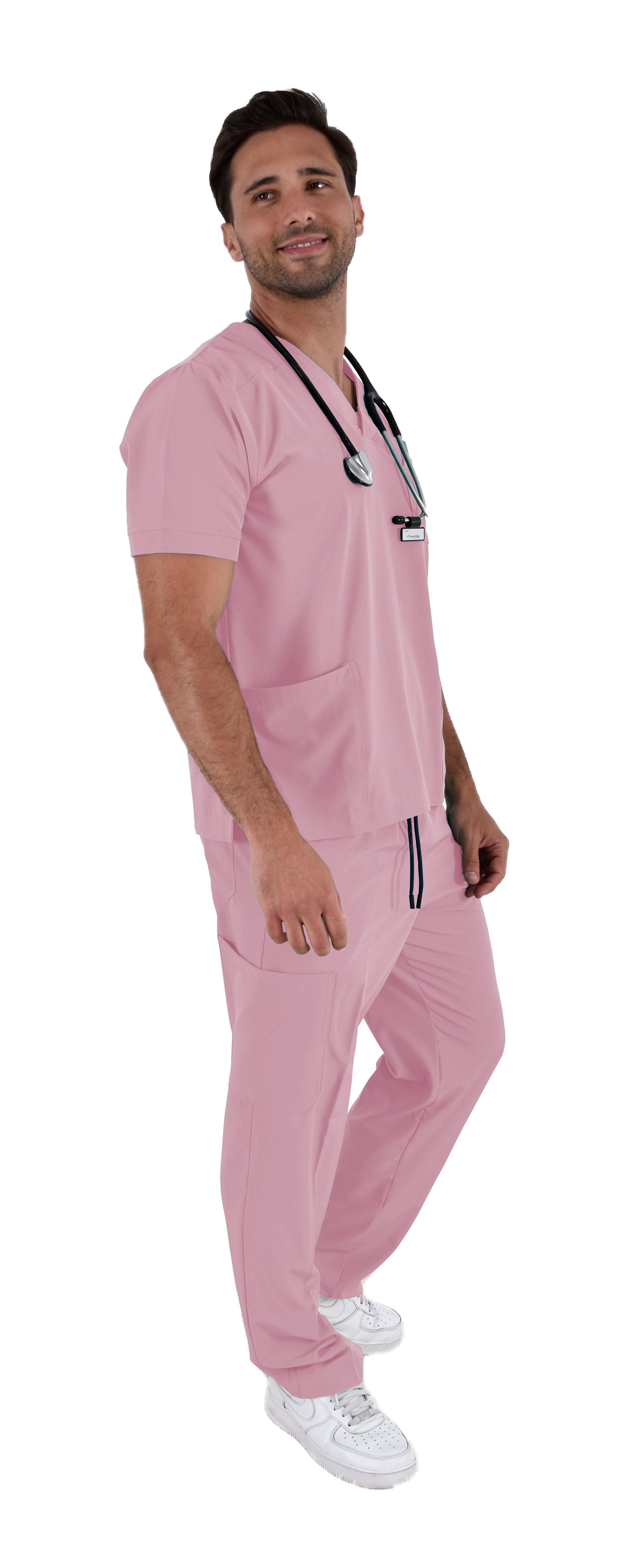 Pijama Quirúrgica Hombre Boston Rosa Pastel